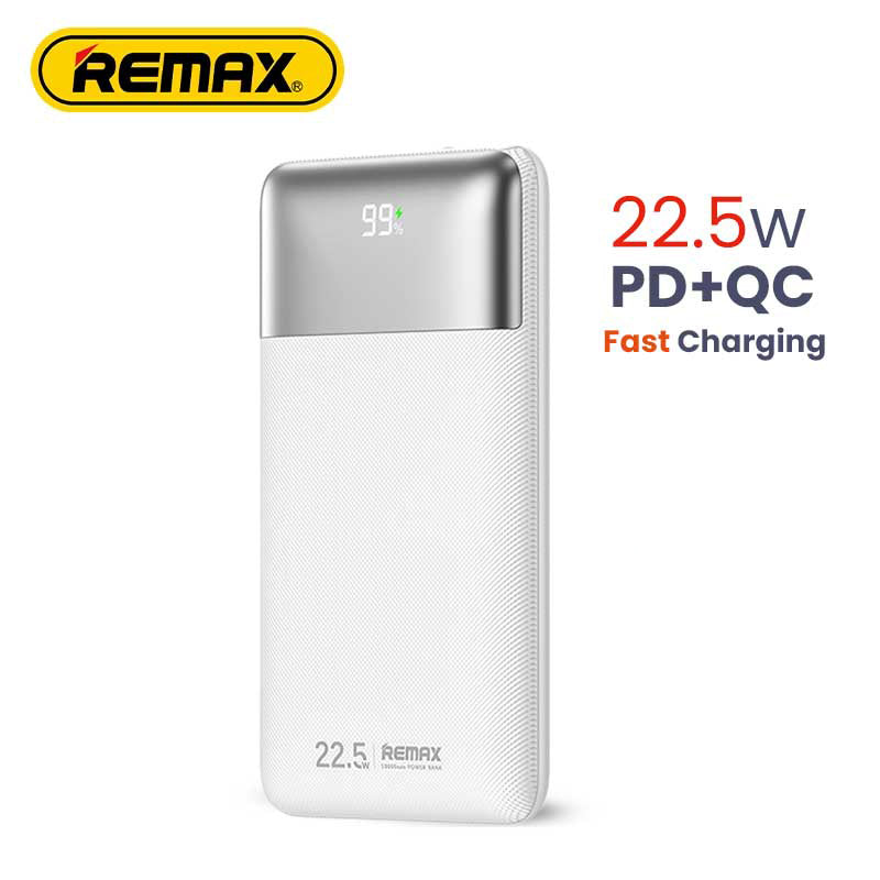 REMAX Kiyuan سیریز 20W+22.5W PD+QC فاسٹ چارجنگ پاور بینک 10000mAh RPP-5 سفید #51