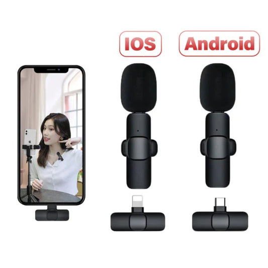 K11 Collar Wireless Microphone Double Microphone for Iphone & Type C - 2 In 1 Mic # 30