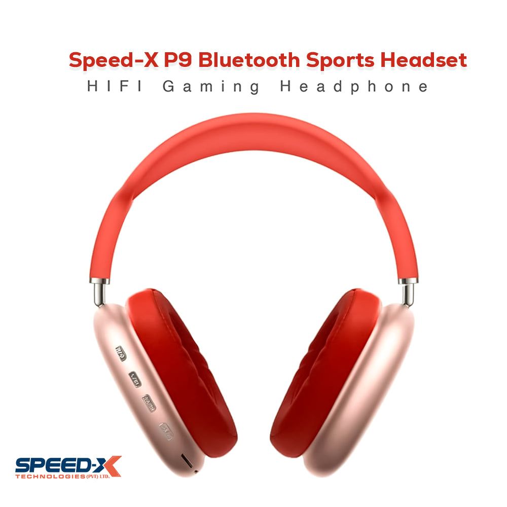 Speed-X Technologies P9 Bluetooth Headphones with Built-in Mic compatible for all Android Devices and PC # 58