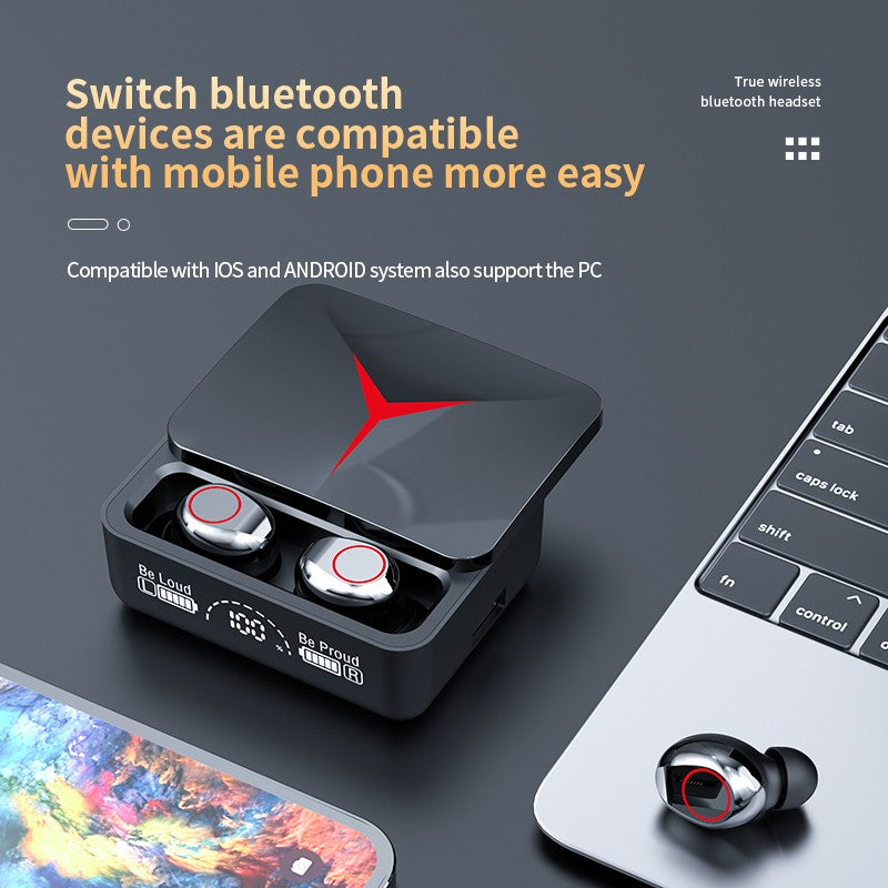 M90 Pro Earbuds Tws بلوٹوتھ 5.2 Headphones Touch Control Earphones Led Display Headset 9d Hifi Quailty # 44