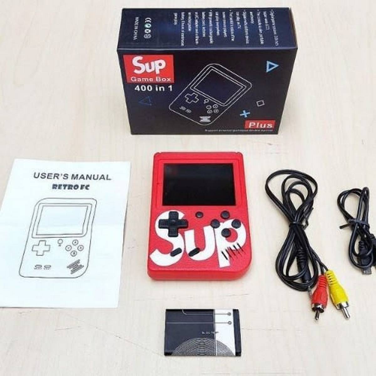 Sup Game Box 400 In 1 Mini Portable Gameboy 3 انچ بڑی اسکرین 400 گیمز بلٹن - گیم باکس منی پورٹیبل کنسول ہینڈ ہیلڈ گیم پی اے ڈی گیم باکس نمبر 59 