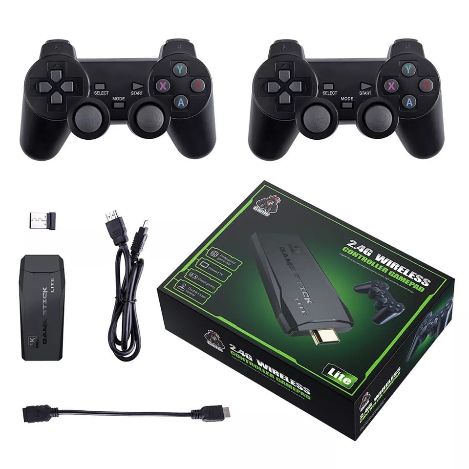 M8 Wireless Controller Gamepad With 64gb Tf Card Plug and Play Video Game Stick Built in 10000+ Games, 4K HD HDMI Output with Two Game Controllers # 43