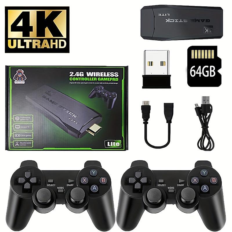 M8 Wireless Controller Gamepad With 64gb Tf Card Plug and Play Video Game Stick Built in 10000+ Games, 4K HD HDMI Output with Two Game Controllers # 43